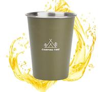 Camp Cup - Stainless Steel Drinkware Lightweight Bottles Camping Cups | Stainless Backpacking Mug | Compact Cold Drinks Coffee Drinkware For Beach Travel Hiking Backpacking Mountain Climbing