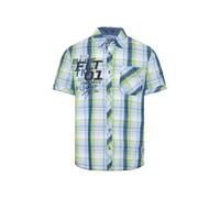 Camp David Chemise à carreaux à manches courtes pour homme avec étiquette, Jaune électrique, XL