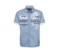 CAMP DAVID Chemise 'Beach Life' bleu marine / bleu-gris / blanc, Taille M