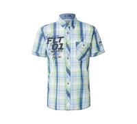 CAMP DAVID Chemise bleu marine / bleu clair / jaune fluo, Taille M