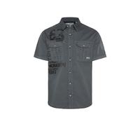 Camp David Chemise cargo à manches courtes pour homme avec poches à rabat, Master Black, M