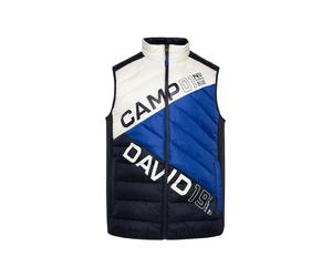 CAMP DAVID Gilet bleu / bleu marine / blanc, Taille M