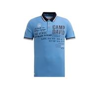 Camp David Polo piqué pour homme avec étiquette appliquée