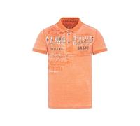 Camp David Polo pour homme au look usé avec logo Artworks, Sunstone, XL