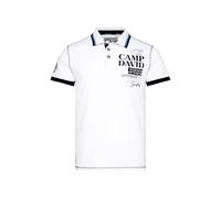 Camp David Polo pour homme avec logo, Couleur : blanc, XXL