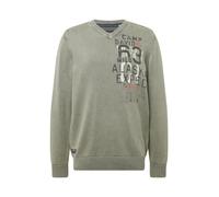 CAMP DAVID Pull-over anthracite / kaki / rouge feu / blanc, Taille M