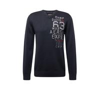 CAMP DAVID Pull-over bleu marine / gris / gris clair / rouge, Taille L