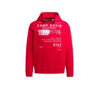 CAMP DAVID Sweat-shirt rouge / blanc, Taille L