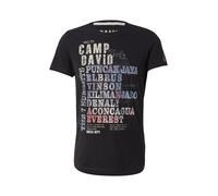CAMP DAVID T-Shirt bleu ciel / gris clair / rouge pastel / noir, Taille L