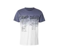 CAMP DAVID T-Shirt bleu-gris / noir / blanc, Taille M