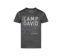 CAMP DAVID T-Shirt bleu / gris / noir, Taille M