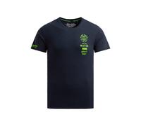 CAMP DAVID T-Shirt bleu marine / vert fluo, Taille S