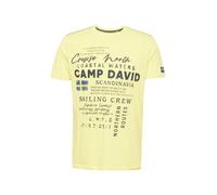 CAMP DAVID T-Shirt 'Cruise North' bleu / marine / jaune, Taille M
