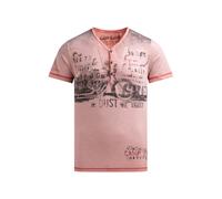 CAMP DAVID T-Shirt gris / corail, Taille XL
