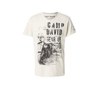 CAMP DAVID T-Shirt gris foncé / blanc, Taille XXL