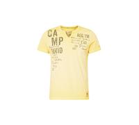 CAMP DAVID T-Shirt 'Tree House' jaune / gris foncé, Taille M