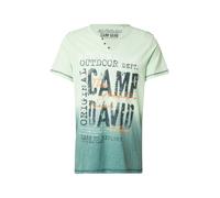 CAMP DAVID T-Shirt vert clair / vert foncé / orange, Taille XL