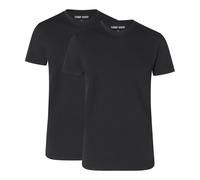 CAMP DAVID T-Shirts, 2er Paquet - Crew Col T-Shirt 2P, Coton Stretch