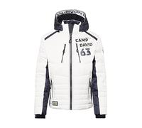 Camp David Veste d'hiver pour homme, blanc/noir, M