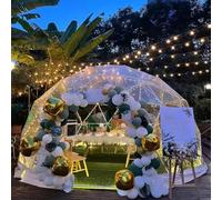 Camp de Maison à Bulles de Tente Transparente extérieure, abri d'auvent de Patio de Jardin en dôme Tente pour 8 à 10 Personnes, Solarium Chaud en Hiver pour Les Restaurants de Camping