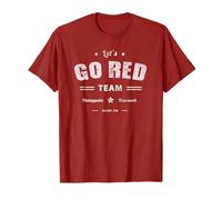 Camp d'été de la compétition de Jeux de Guerre par équipes Vintage Let's GO Red T-Shirt