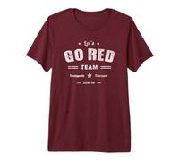 Camp d'été de la compétition de Jeux de Guerre par équipes Vintage Let's GO Red T-Shirt Haut de Gamme