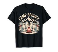 Camp Fantôme Effrayant Feu de Camp Halloween Camping de Montagne T-Shirt