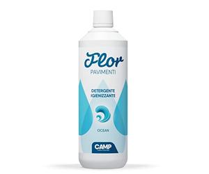CAMP Flor Océan Détergent Sols Parfumé - Détergent doux pour toutes les surfaces - Compatible avec robots lave-sol, parfum eau marine, 1l