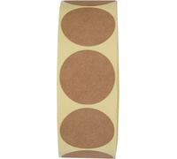 Camp Galaxy Autocollants en papier kraft marron naturel de 2,5 cm (1 000 au total) - Autocollants ronds vierges pour propriétaires de magasin, artisanat, organisation, étiquettes de bocaux et de