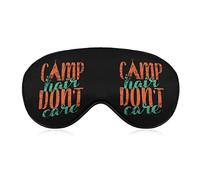 Camp Hair Don't Care Masque pour les yeux pour dormir Blackout Night Bandeau avec sangle réglable pour hommes femmes Voyage Yoga Sieste