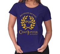 Camp Half Blood Branches Camp Jupiter SPQR Scifi Percy Jackson Ladies T Shirt Purple S