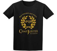 Camp Half Blood Branches Camp Jupiter SPQR SciFi Percy Jackson Top Sweatshirt Short Sleeve Black S