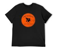 Camp Half Blood Distressed T-Shirt Unisex Streetwear Printed Short Sleeve Tee Shirt Black L
