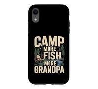 Camp More Fish More Grandpa Camping Pêche Coque pour iPhone XR