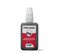 CAMP PTFE LOCK Adhésif D’Étanchéité Professionel avec PTFE pour Tuyaux et Raccords Filetés, pour Air, Gaz, Eau, Huiles, Blanc, 50 ml