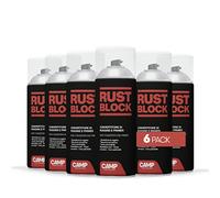 Camp RUST BLOCK CONVERTIRUGGINE ET PRIMER Spray Conversion et bloque la rouille, tif, Sur-peint, Pack 6 x 400 ml