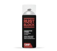 Camp Rust Block Convertisseur de Rouille avec Apprêt Spray -Convertit et Bloque la Rouille, Protecteur, laisse la Surface Prête À Être Peinte, 400ml