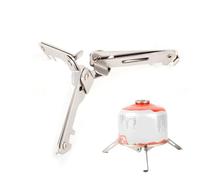 Camp Stove Stand - Support de trépied pour stabilisateur de bidon de gaz | Support de réservoir de carburant pliable en acier inoxydable | Base de poêle de cuisine portable pour camping | Support