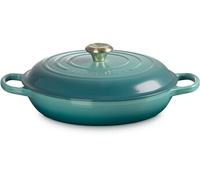 Faitout 30 cm Le Creuset Signature Fonte 21180300994450 Bleu Riviera