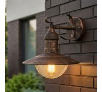 Campagne Applique Murale Eclairage Extérieur Lampe D'Extérieur Luminaire or Noir