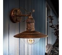 Lampe d'extérieur Applique murale d'extérieur E27 patio lamp noir or, métal plastique, 1x douille E27, L x H x P 24 x 25,6 x 27,2 cm