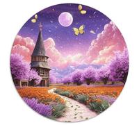 Campagne de Conte de fées1000 Pièces pour Puzzles pour Adultes Et Enfants paysagePuzzle Circulaire, Décoration Moderne, Jeu, Cadeau Unique, Difficile, Impossible1000pcs (67.5x67.5cm)