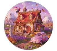 Campagne de Conte de fées1000 Pièces pour Puzzles pour Adultes Et Enfants paysagePuzzle Rond, Doodle Puzzle, Décompression, Cadeau, Difficile, Impossible1000pcs (67.5x67.5cm)