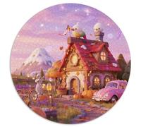 Campagne de Conte de fées1000 Pièces Puzzles pour Adultes Et Enfants paysagePuzzle Circulaire, Jeu D'Intelligence, Art, Cadeau, Difficile, Impossible1000pcs (67.5x67.5cm)