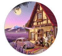 Campagne de Conte de fées1000 Pièces Puzzles pour Adultes Et Enfants paysagePuzzle Rond, Puzzle Familial, Pression Réduite, Jouets Éduchatifs, Difficile, Impossible1000pcs (67.5x67.5cm)
