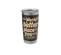 Campagne de positivité du Mois de sensibilisation à la santé mentale Gobelet isotherme en acier inoxydable double paroi