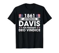 Campagne présidentielle de la Guerre Civile de Jefferson Davis 1861 T-Shirt Graphique avec Valeur