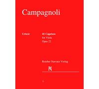 Campagnoli: 41 Caprices, Op. 22: for Viola: Urtext edition