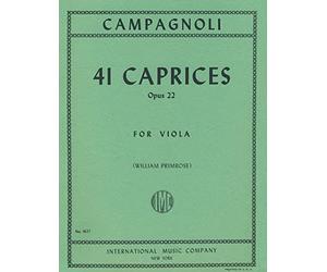 Campagnoli, Bartolomeo - 41 Caprices Op. 22 for Viola - Arranged by Primrose - International