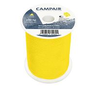 CampAir Bobine de Paracord 100m en Nylon Indéchirable 425 Type II, 3mm, Max. 192 kg, Jaune Fluo